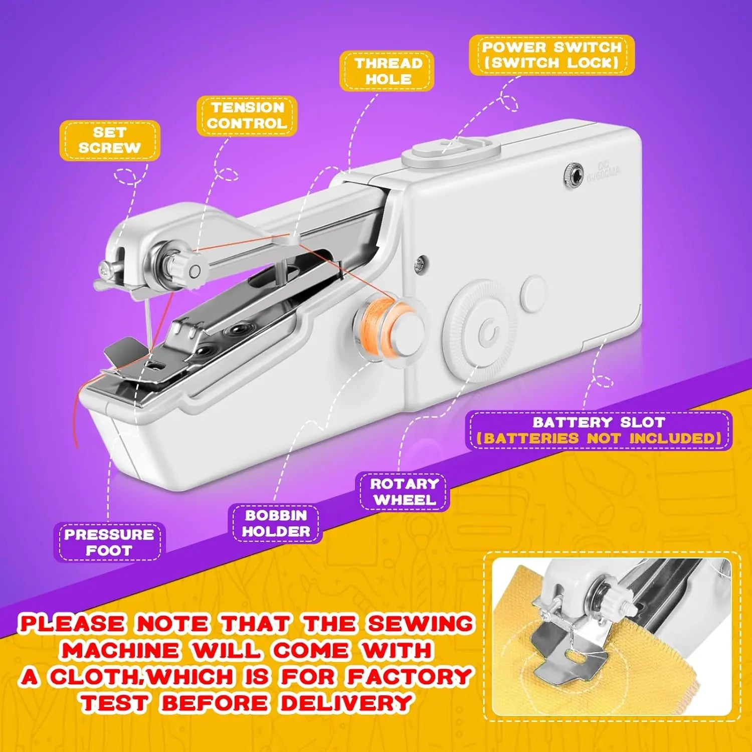 SewPro™ Mini Handheld Sewing Machine