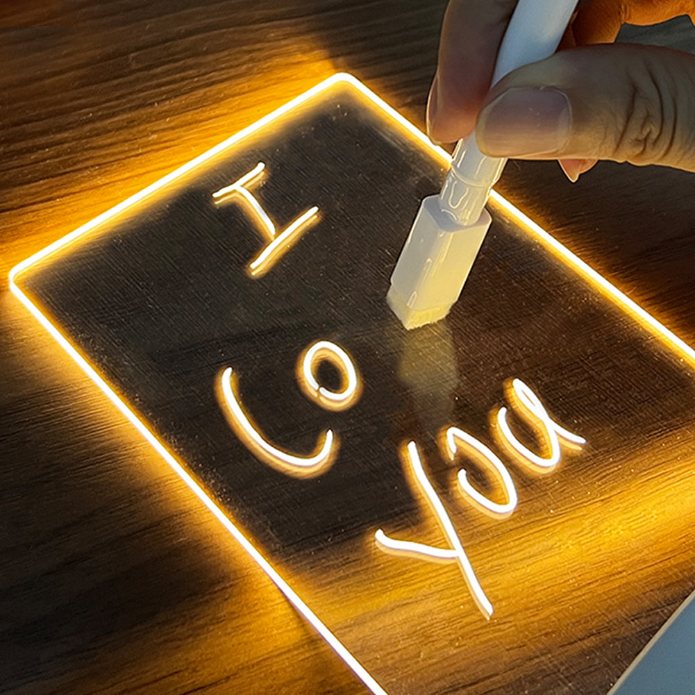 Creative Acrylic LED Night Light Message Board